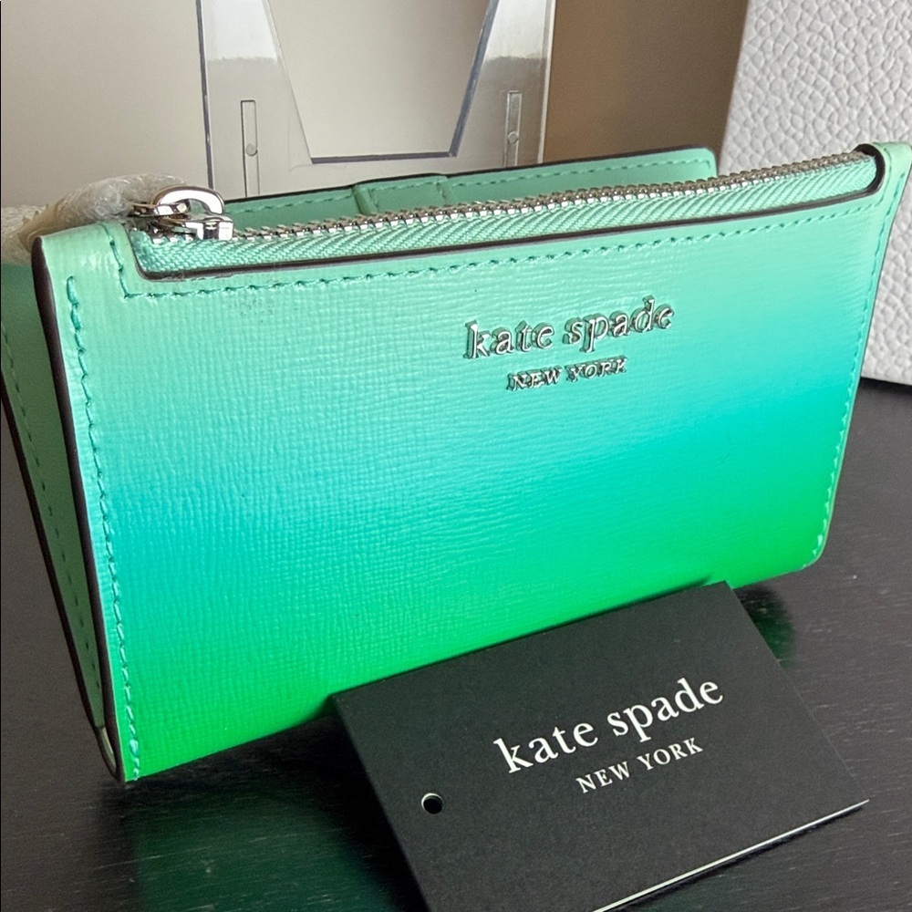 Kate Spade Saffiano Leather Bi Fold Wallet Ombre